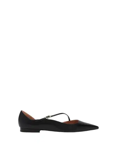 Malone Souliers Bettina Nappa Leather Cross Strap Ballerina Flats | Thumbnail 1