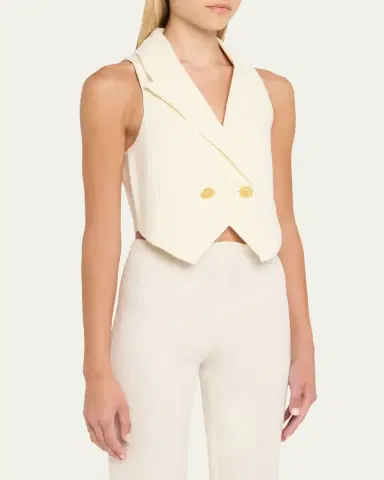 L'Agence Zadie Knit Double-Breasted Vest | Thumbnail 4