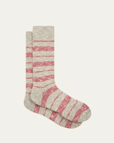 Paul Smith Men's Kenny Flamed Melange Crew Socks | Thumbnail 3