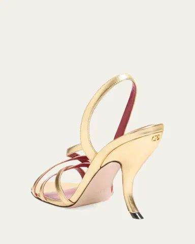Valentino Garavani Fetishique Metallic Leather Sandals | Thumbnail 6 Valentino Garavani Fetishique Metallic Leather Sandals | Thumbnail 6