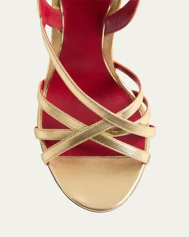 Valentino Garavani Fetishique Metallic Leather Sandals | Thumbnail 7 Valentino Garavani Fetishique Metallic Leather Sandals | Thumbnail 7