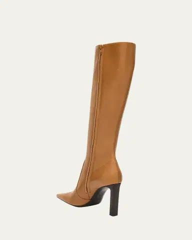 Saint Laurent Francoise Smooth Leather Knee-High Boots | Thumbnail 9