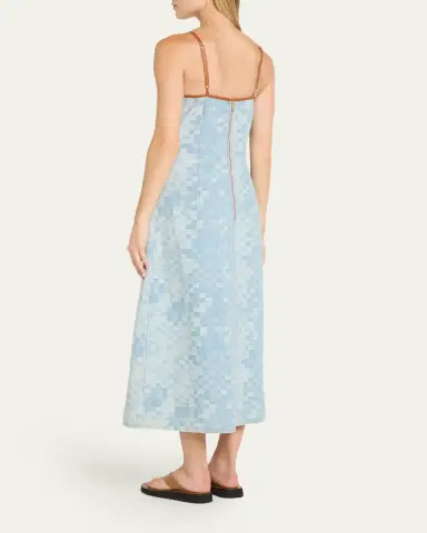 Ramy Brook Luna Checkered Denim Midi Dress | Thumbnail 3