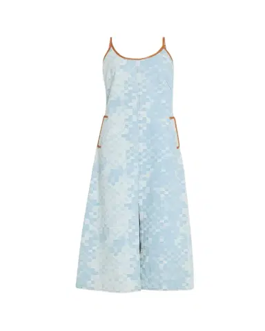 Ramy Brook Luna Checkered Denim Midi Dress | Thumbnail 1