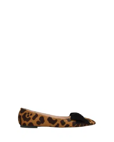 Valentino Garavani Bowow Leopard Calf Hair Ballerina Flats | Thumbnail 1