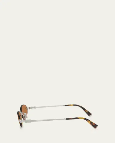 Miu Miu Rimless Metal Oval Sunglasses | Thumbnail 6