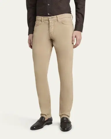 TOM FORD Men's Stretch Twill Slim Fit Pants | Thumbnail 4 TOM FORD Men's Stretch Twill Slim Fit Pants | Thumbnail 4
