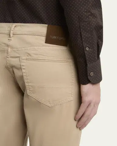 TOM FORD Men's Stretch Twill Slim Fit Pants | Thumbnail 5 TOM FORD Men's Stretch Twill Slim Fit Pants | Thumbnail 5