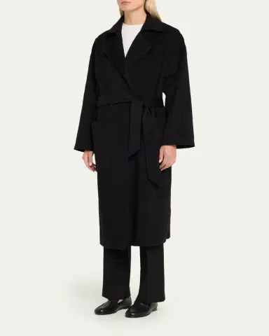 Nanushka Alamo Wool-Blend Long Wrap Coat | Thumbnail 4 Nanushka Alamo Wool-Blend Long Wrap Coat | Thumbnail 4