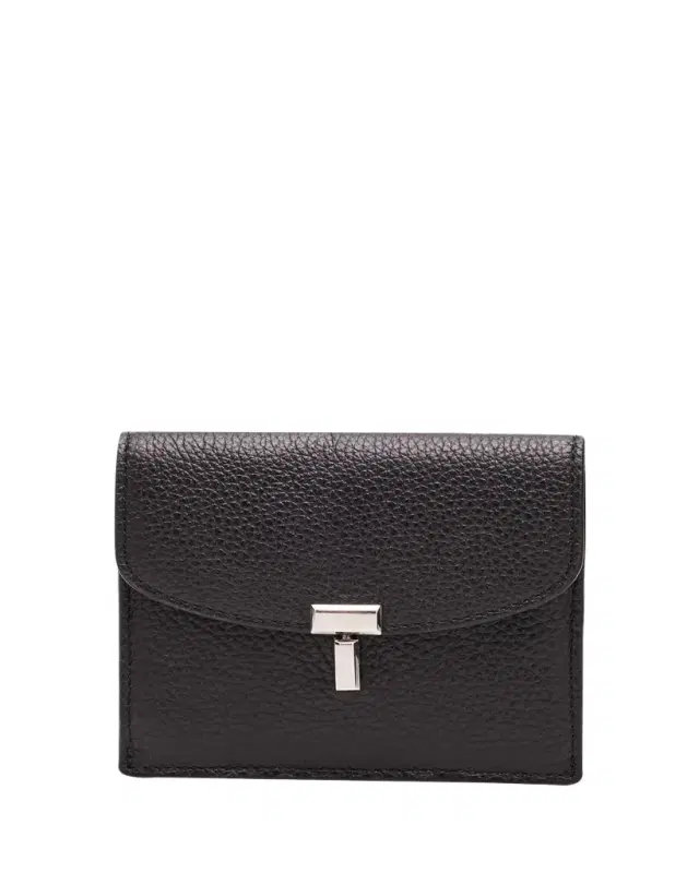 Toteme T-Lock Grained Leather Cardholder