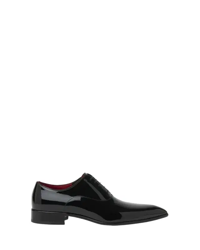 Men's Pelvis Patent Leather Pointed-Toe Derby Shoes