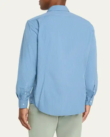 Massimo Alba Men's Genova Stripe Cotton Button-Down Shirt | Thumbnail 2 Massimo Alba Men's Genova Stripe Cotton Button-Down Shirt | Thumbnail 2