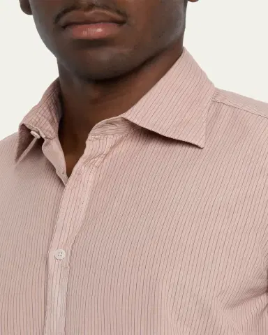 Massimo Alba Men's Genova Stripe Cotton Button-Down Shirt | Thumbnail 9 Massimo Alba Men's Genova Stripe Cotton Button-Down Shirt | Thumbnail 9