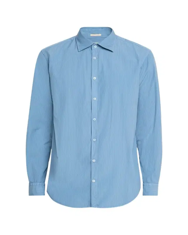 Men's Genova Stripe Cotton Button-Down Shirt Men's Genova Stripe Cotton Button-Down Shirt