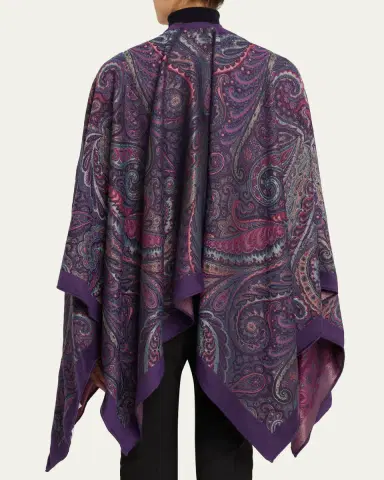 Etro Wool-Blend Jacquard Cape | Thumbnail 3 Etro Wool-Blend Jacquard Cape | Thumbnail 3