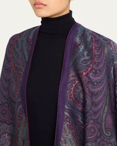 Etro Wool-Blend Jacquard Cape | Thumbnail 5 Etro Wool-Blend Jacquard Cape | Thumbnail 5