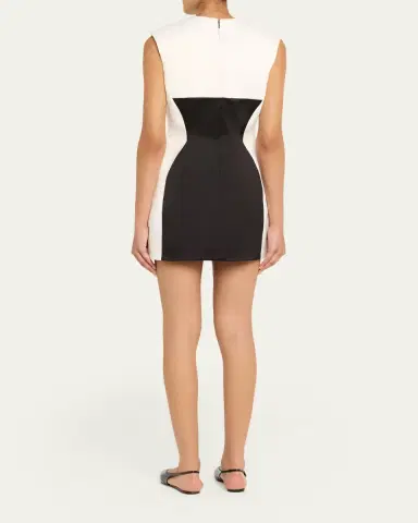Marc Jacobs Seamed Up Satin Trompe L'oeil Mini Dress | Thumbnail 3