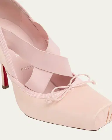 Christian Louboutin 100mm Cassiastic Satin Ballet Pumps | Thumbnail 12