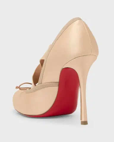 Christian Louboutin 100mm Cassiastic Satin Ballet Pumps | Thumbnail 13