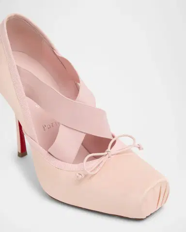 Christian Louboutin 100mm Cassiastic Satin Ballet Pumps | Thumbnail 4