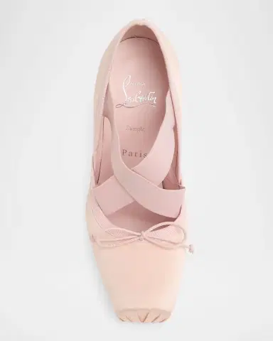 Christian Louboutin 100mm Cassiastic Satin Ballet Pumps | Thumbnail 5