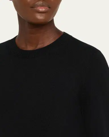 Oscar de la Renta Crewneck Cashmere Sweater With Removable Scarf | Thumbnail 5 Oscar de la Renta Crewneck Cashmere Sweater With Removable Scarf | Thumbnail 5