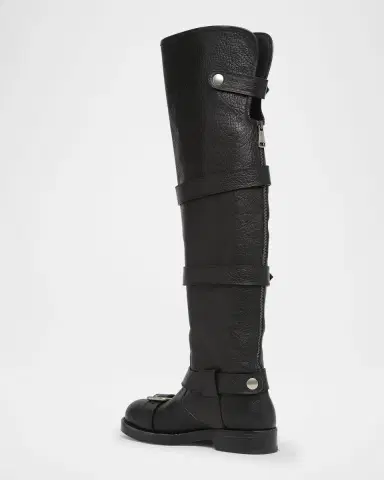 Dolce & Gabbana Leather Buckle Over-The-Knee Boots | Thumbnail 3