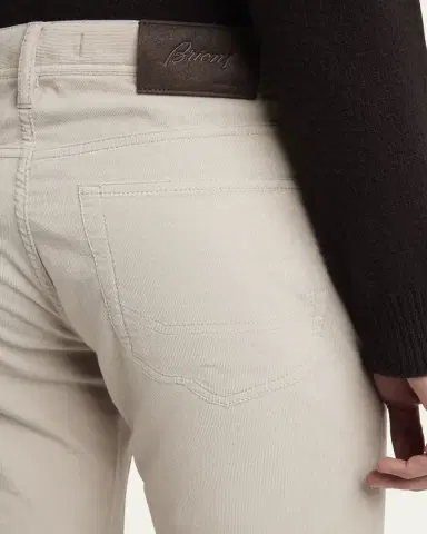 Brioni Men's Micro-Corduroy Slim Five-Pocket Pants | Thumbnail 5 Brioni Men's Micro-Corduroy Slim Five-Pocket Pants | Thumbnail 5