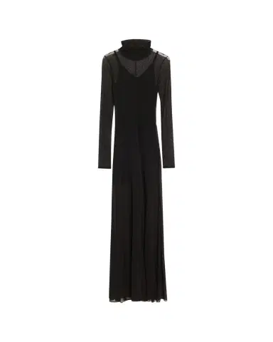 Jason Wu Collection Turtleneck Sheer Knit Long-Sleeve Maxi Dress | Thumbnail 1