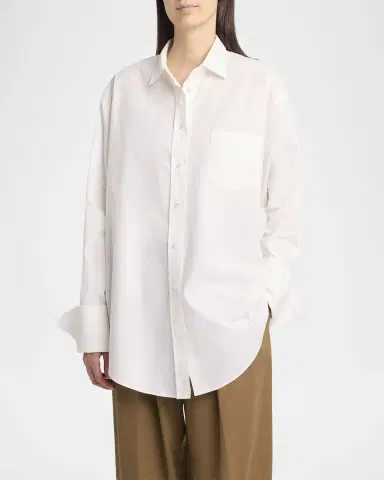 THE ROW Ment Poplin Button-Down Shirt | Thumbnail 8