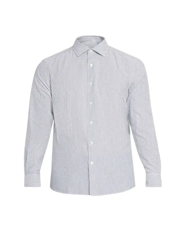 ZEGNA Men's Cotton and Cashmere Pinstripe Modern-Fit Sport Shirt