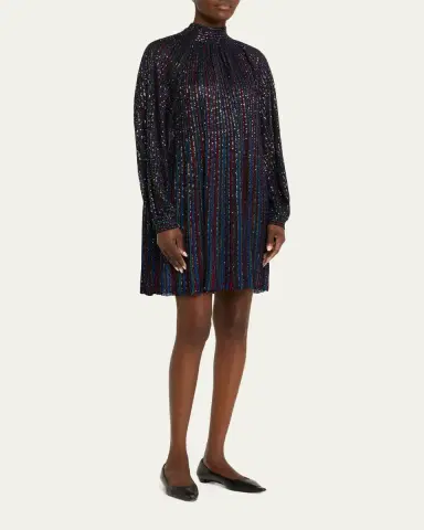 Missoni Paillette Striped Long-Sleeve Mini Dress | Thumbnail 4