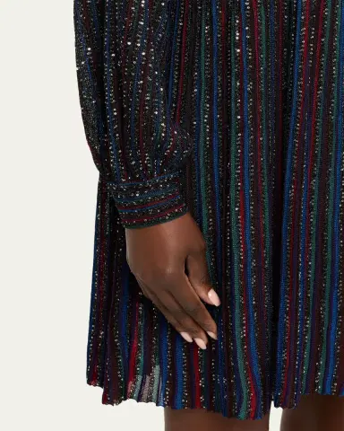 Missoni Paillette Striped Long-Sleeve Mini Dress | Thumbnail 5