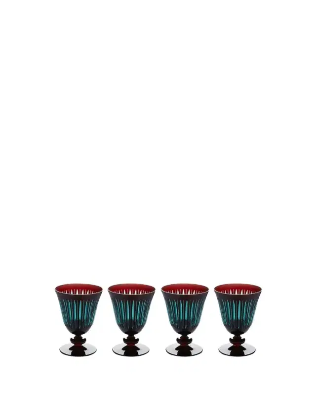 L'Objet Prism 9 oz. Wine Glasses, Set of 4
