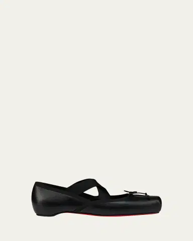 Christian Louboutin Cassiasticina Leather Ballerina Flats | Thumbnail 2