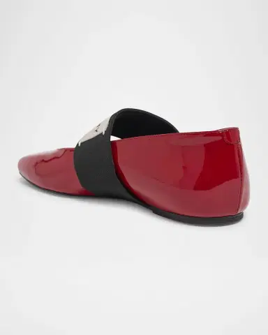 Givenchy Sliced Square Label Patent Leather Ballerina Flats | Thumbnail 13