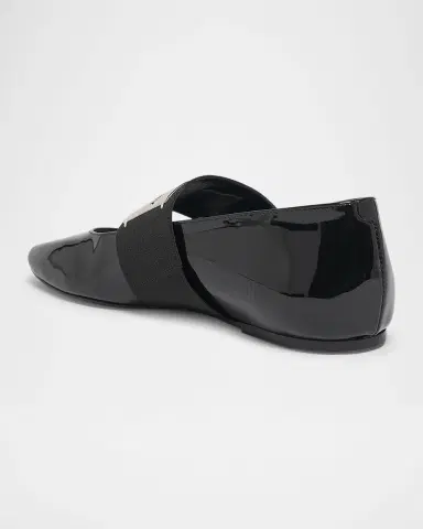 Givenchy Sliced Square Label Patent Leather Ballerina Flats | Thumbnail 18