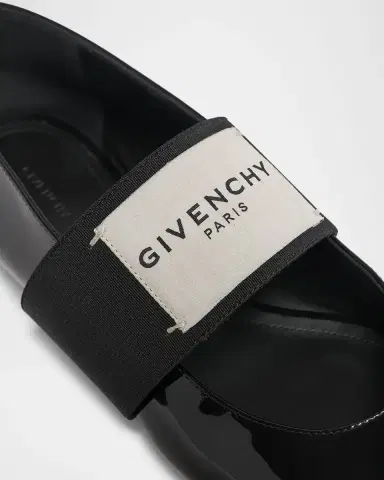 Givenchy Sliced Square Label Patent Leather Ballerina Flats | Thumbnail 19
