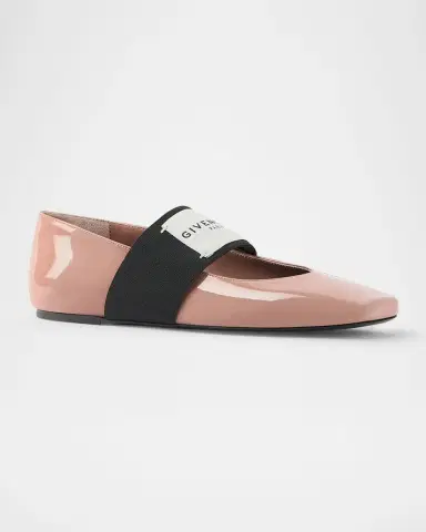 Givenchy Sliced Square Label Patent Leather Ballerina Flats | Thumbnail 21