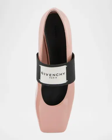 Givenchy Sliced Square Label Patent Leather Ballerina Flats | Thumbnail 23