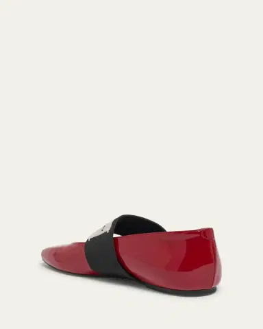 Givenchy Sliced Square Label Patent Leather Ballerina Flats | Thumbnail 5