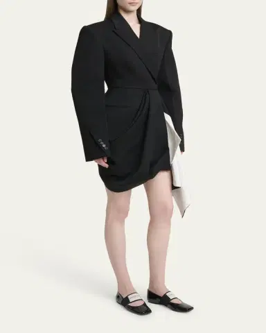 Givenchy Sliced Square Label Patent Leather Ballerina Flats | Thumbnail 9