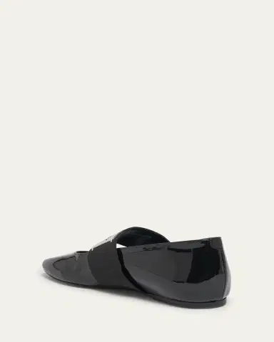 Givenchy Sliced Square Label Patent Leather Ballerina Flats | Thumbnail 10