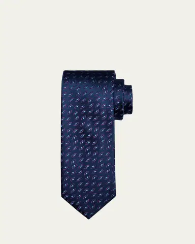 Charvet Men's Petite Bouquet Silk Tie | Thumbnail 2