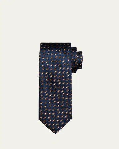 Charvet Men's Petite Bouquet Silk Tie | Thumbnail 3