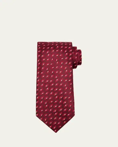 Charvet Men's Petite Bouquet Silk Tie | Thumbnail 4