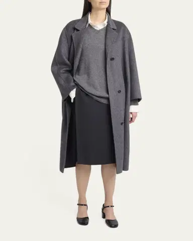 The Row Gustaf Cashmere-Silk Single-Breasted Coat | Thumbnail 4 The Row Gustaf Cashmere-Silk Single-Breasted Coat | Thumbnail 4