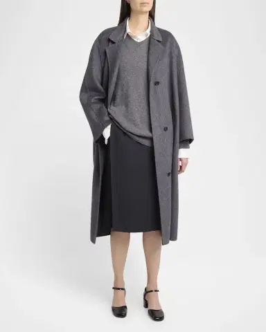 The Row Gustaf Cashmere-Silk Single-Breasted Coat | Thumbnail 8 The Row Gustaf Cashmere-Silk Single-Breasted Coat | Thumbnail 8