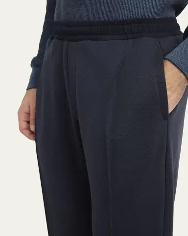 Brioni Men's Wool, Silk and Cashmere Pleated Drawstring Pants | Thumbnail 5
