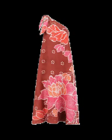 Hannah Artwear Helena Asymmetric Bloom Placement Gown | Thumbnail 2 Hannah Artwear Helena Asymmetric Bloom Placement Gown | Thumbnail 2